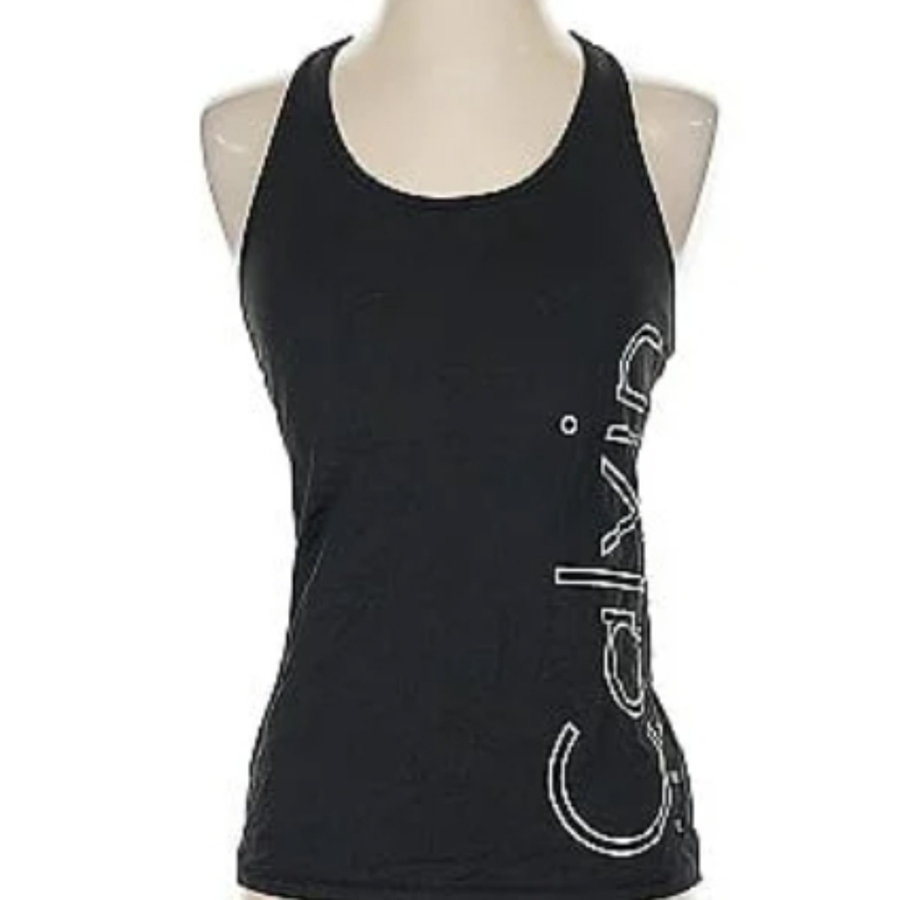 Calvin Klein Signature Logo Performance Black Active Tank Top